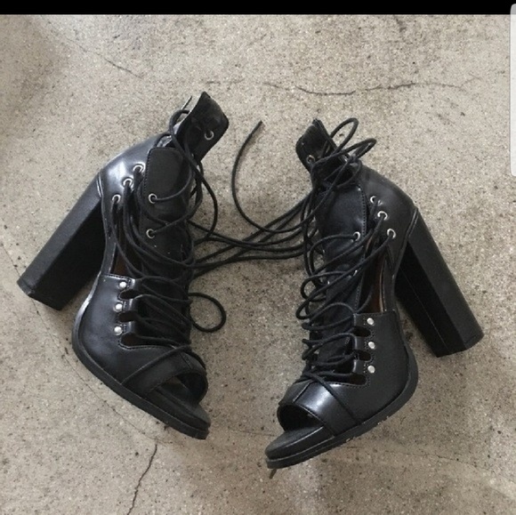 ISO looking for Nasty Gal lace up platform heels - Picture 1 of 3